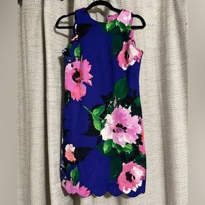 Scallop Trim Mini Dress